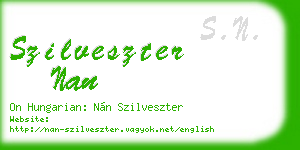 szilveszter nan business card